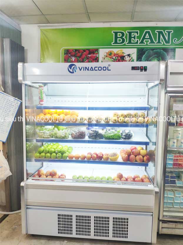 tủ bảo quản rau quả dài 1m5 vuông trắng