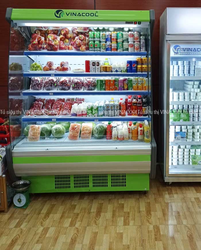 tủ để trái cây cong xanh 1m5