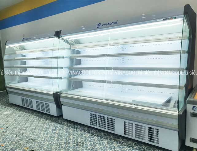 tủ bảo quản rau củ quả 2m5 cong trắng