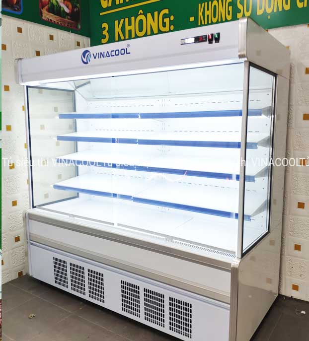 tủ mát cửa hở 2m vuông trắng