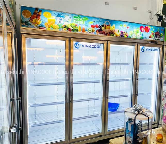tủ mát 4 cánh kính Vinacool