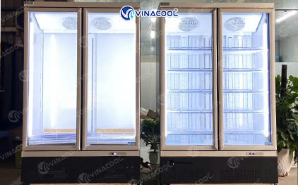 tủ đông đứng mặt kính phẳng